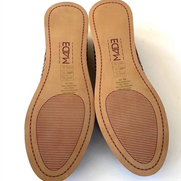 NWOT M4DE leather / calf hair flats - Picture 8 of 8